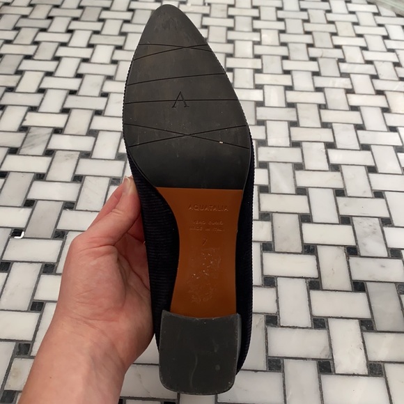 AQUATALIA dark navy corduroy pumps - Picture 5 of 7
